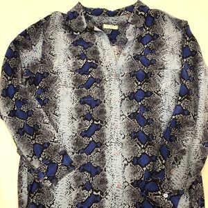 Equipment Silk Blouse- snake print